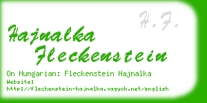 hajnalka fleckenstein business card